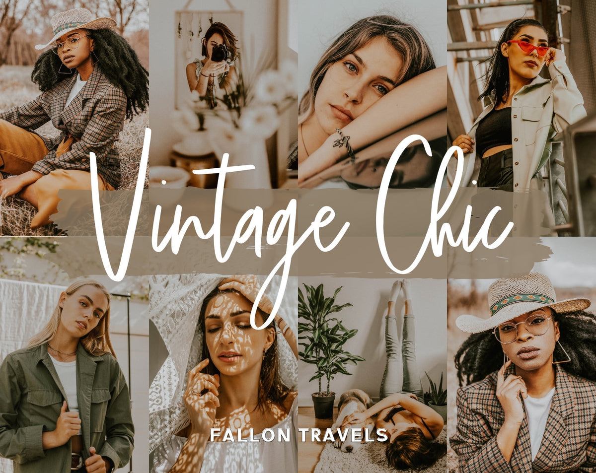 5 Vintage Lightroom Mobile Presets & Desktop, Analog Film Look, Insta Photo Editing, Cinematic iPhone Filter for Moody Outdoor Portrait