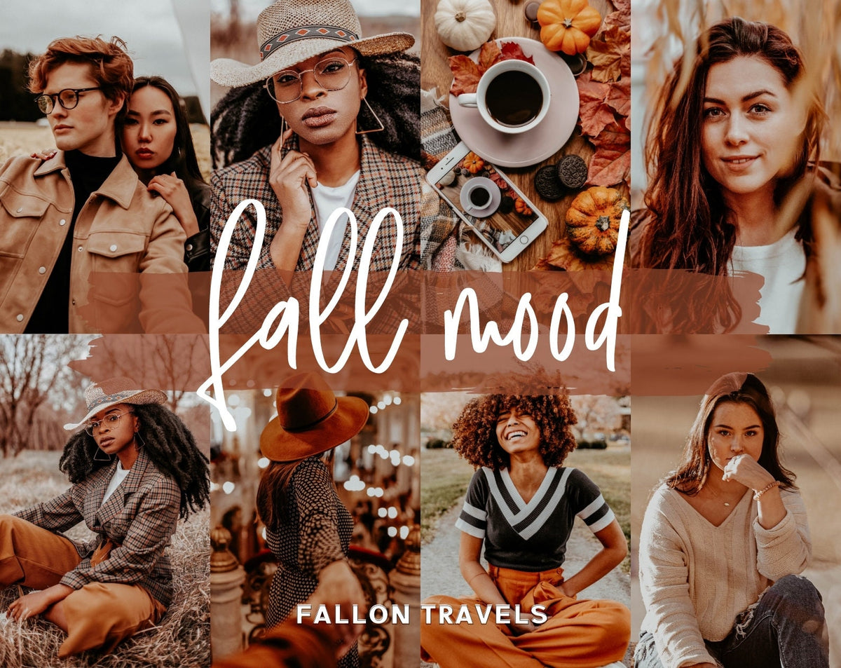 5 Fall Mood Lightroom Mobile Presets & Desktop, Moody Halloween Tones, Photo Editing Filter for Instagram, Warm Dark Colors