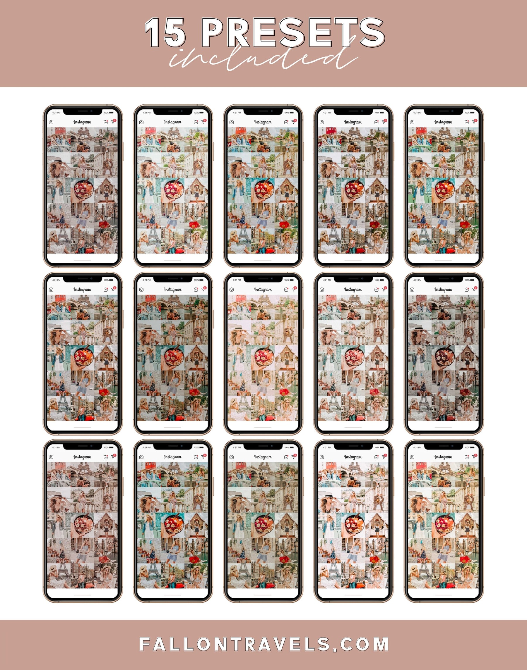 15 INFLUENCER Mobile Lightroom Presets, Photo Editing for Instagram Bloggers, Summer Preset for Lifestyle Blog, Bright Airy Photo Filter