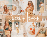 5 Mobile & Desktop Lightroom Presets Honey, Warm Airy Photo Editing Filter for Instagram Influencer, Travel Blogger Preset for Summer