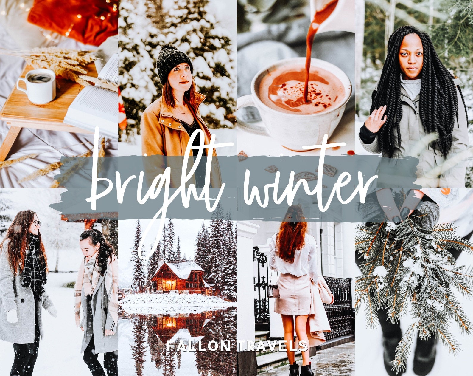 5 Bright Winter Lightroom Mobile & Desktop Presets, Christmas Snow Photo Editing Filter for Holiday, Instagram Blogger Snowy Preset