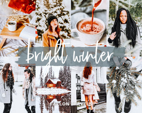 5 Bright Winter Lightroom Mobile & Desktop Presets, Christmas Snow Photo Editing Filter for Holiday, Instagram Blogger Snowy Preset