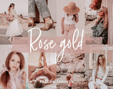 5 Rose Gold Mobile & Desktop Lightroom Presets, Pink Photo Editing Filter for Instagram Influencer, Preset for Lifestyle Bloggers