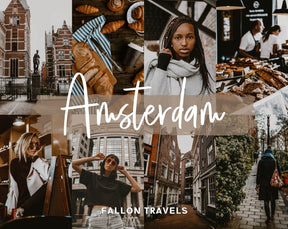 5 Amsterdam Lightroom Mobile & Desktop Presets, Moody Travel Photo Editing Filter for Instagram, Dark Warm Vintage Preset for Bloggers
