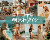 5 Adventure Mobile & Desktop Lightroom Presets, Travel Photo Editing Filter for Bloggers, Warm Summer Preset for Instagram Influencer
