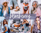 5 Blueberry Desktop & Mobile Lightroom Presets, Cool Tones Photo Editing Filter for Instagram Bloggers, Blue Clean Preset for Influencers