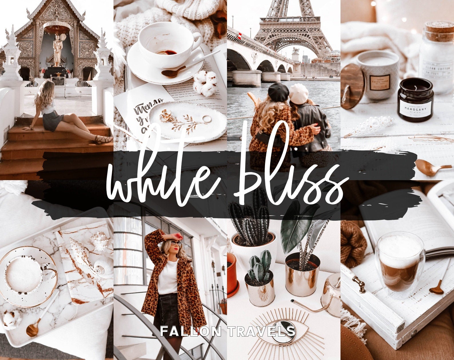 5 White Mobile & Desktop Lightroom Preset, Bright Airy Photo Filter for Instagram Influencers, Light Clean VSCO iPhone Blogger Presets