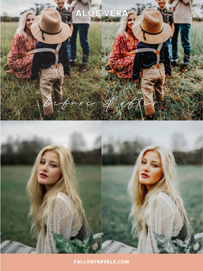 5 Mobile & Desktop Lightroom Presets Aloe Vera, Green Outdoor Photo Editing Filter for Instagram, Bright Nature Preset for Travel Bloggers