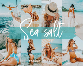 5 Mobile & Desktop Lightroom Presets Sea Salt, Blue Ocean iPhone Photo Filter for Instagram, Turquoise Summer Preset for Travel Bloggers