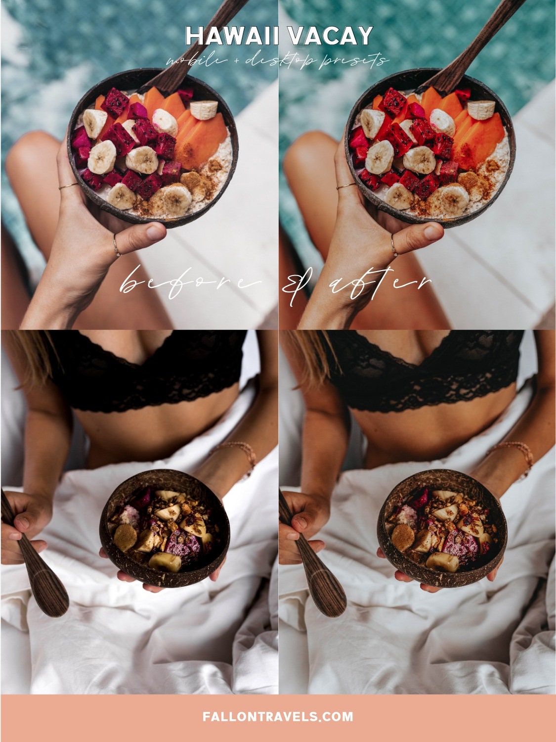 5 Hawaii Mobile & Desktop Lightroom Preset, Vacation Photo Editing Filter for Instagram Blogger, Tropical Travel Outdoor Preset for Summer