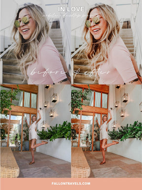 5 Mobile & Desktop Lightroom Presets In Love, Romantic Story Light Pink Photo Filter for Instagram, Valentines VSCO Preset for Bloggers