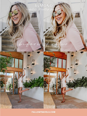 5 Almond Mobile & Desktop Lightroom Presets, Beige Photo Filter for Instagram, Creamy Milk Brown Lifestyle Preset for Influencers