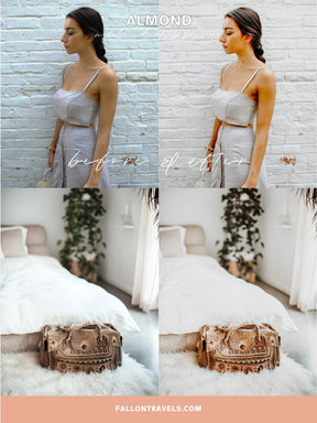 5 Almond Mobile & Desktop Lightroom Presets, Beige Photo Filter for Instagram, Creamy Milk Brown Lifestyle Preset for Influencers