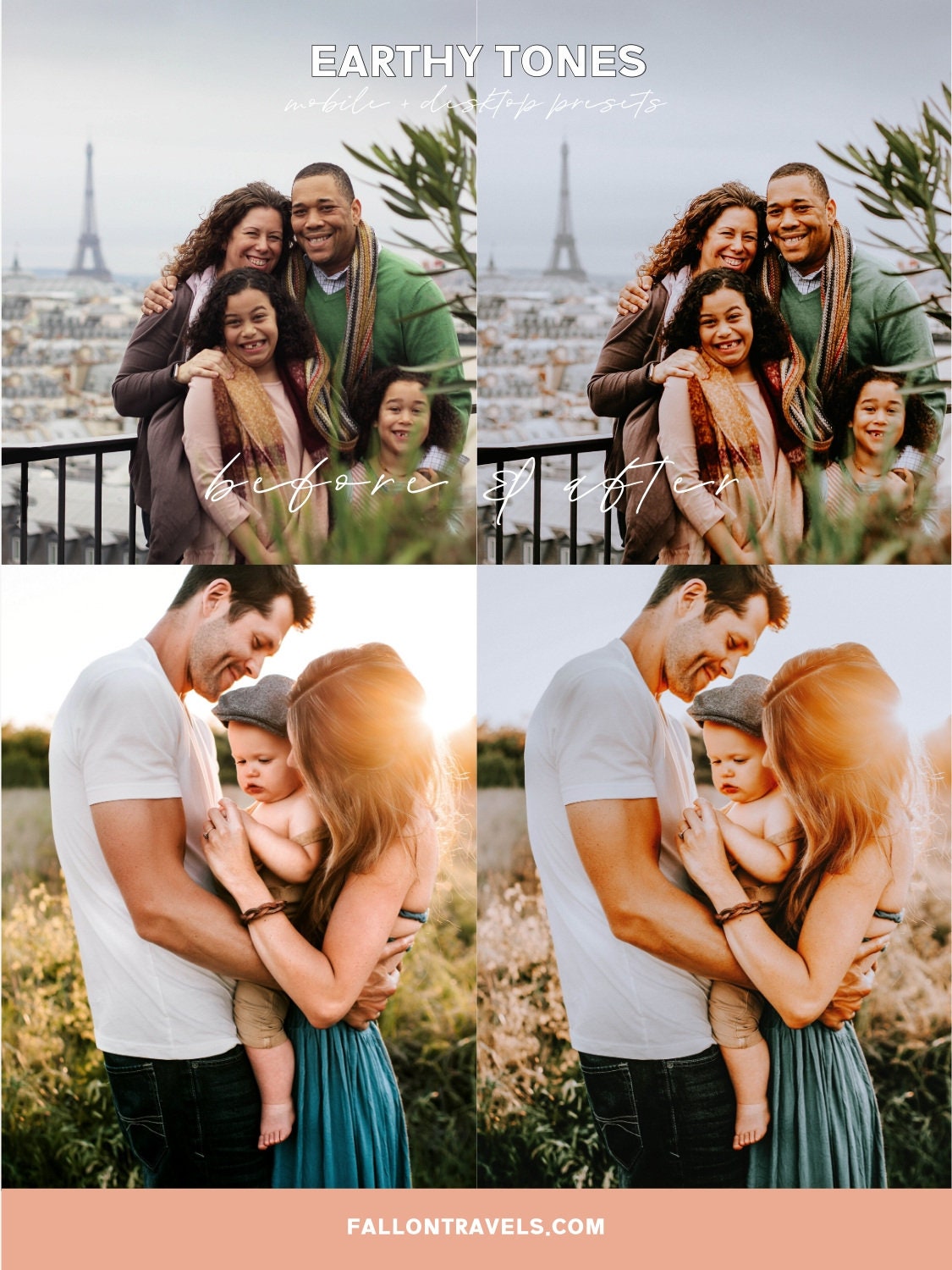 5 Earthy Tones Lightroom Mobile Presets & Desktop, Natural Photo Editing Filter for Travel Instagram Influencer, Outdoor Preset for Bloggers