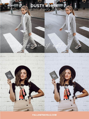 5 White Mobile & Desktop Lightroom Presets Pure, Clean Soft Photo Editing Filter for Instagram Influencer, Bright Interior Preset