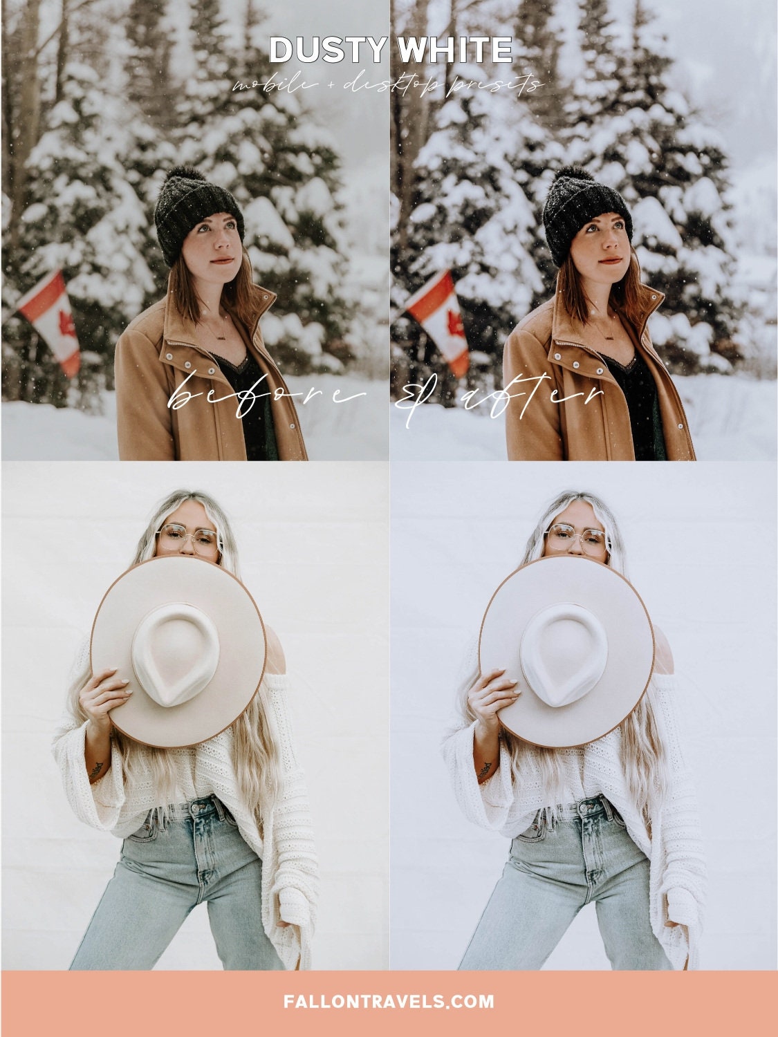 5 White Mobile & Desktop Lightroom Presets Pure, Clean Soft Photo Editing Filter for Instagram Influencer, Bright Interior Preset