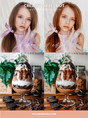 5 Mobile & Desktop Lightroom Presets Creamy Hazelnut, Warm Brown Photo Editing Presets for Instagram, Cappuccino Coffee Blog Presets