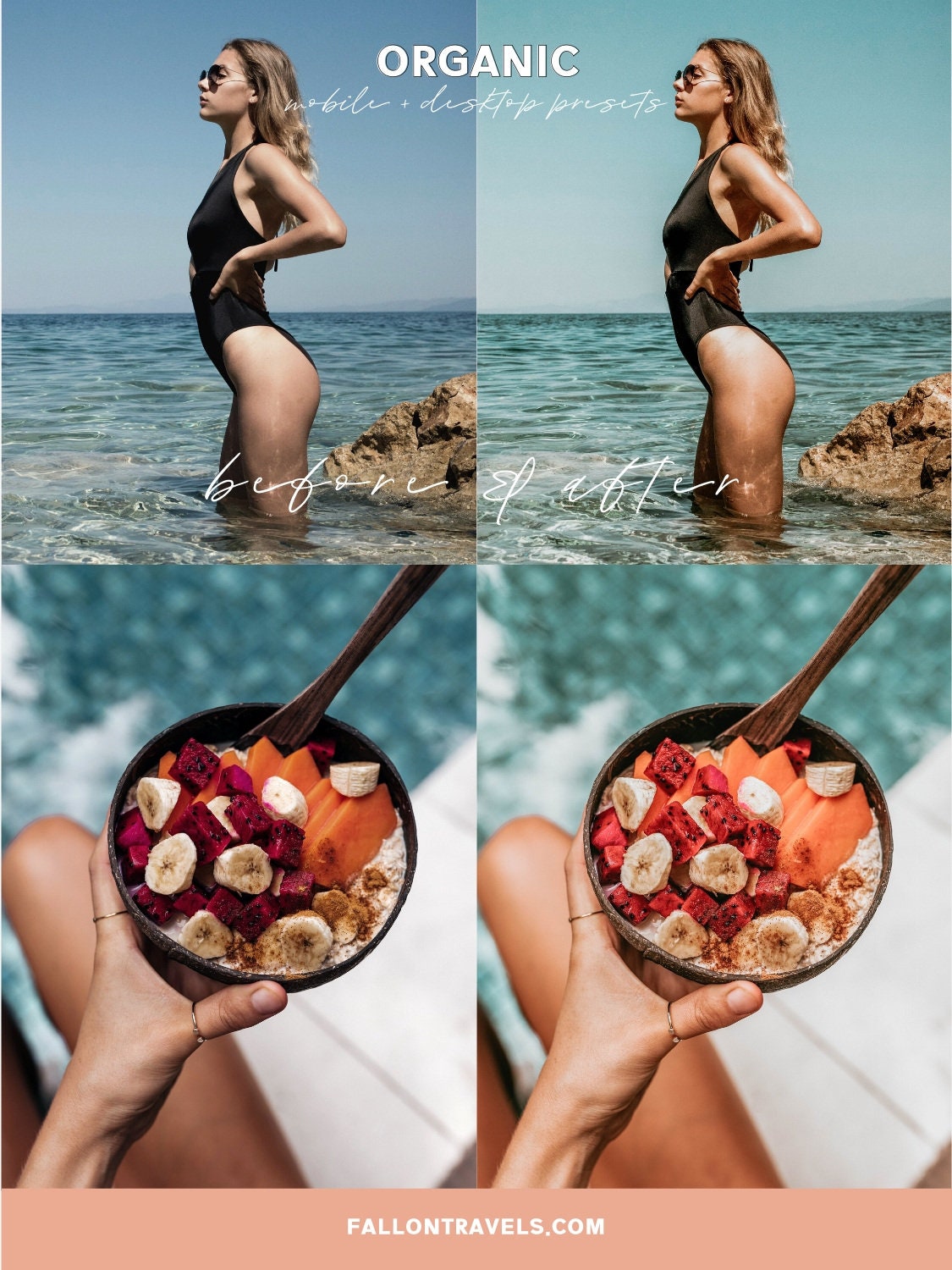 5 Mobile & Desktop Lightroom Presets Organic, Soft Natural Photo Editing Filter for Instagram Influencer, Green Travel Preset for Bloggers