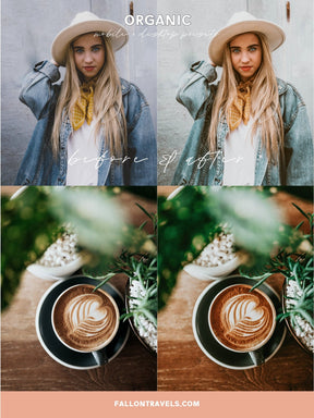 5 Mobile & Desktop Lightroom Presets Organic, Soft Natural Photo Editing Filter for Instagram Influencer, Green Travel Preset for Bloggers