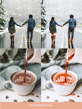 5 Bright Winter Lightroom Mobile & Desktop Presets, Christmas Snow Photo Editing Filter for Holiday, Instagram Blogger Snowy Preset