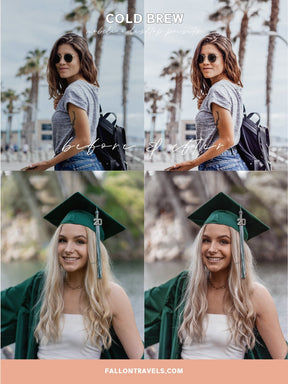 5 Cold Brew Lightroom Mobile & Desktop Presets, Cool Tones Photo Editing Filter for Instagram Bloggers, Clean Preset for Fashion Influencers