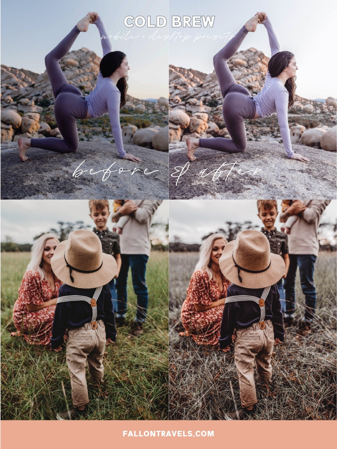 5 Cold Brew Lightroom Mobile & Desktop Presets, Cool Tones Photo Editing Filter for Instagram Bloggers, Clean Preset for Fashion Influencers