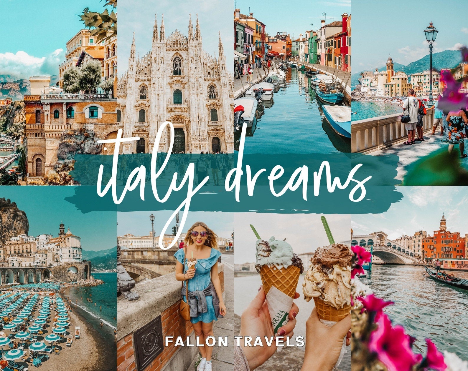 5 Italy Travel Lightroom Mobile & Desktop Presets for Bloggers, Warm Summer Photo Editing Filter for Instagram Influencer