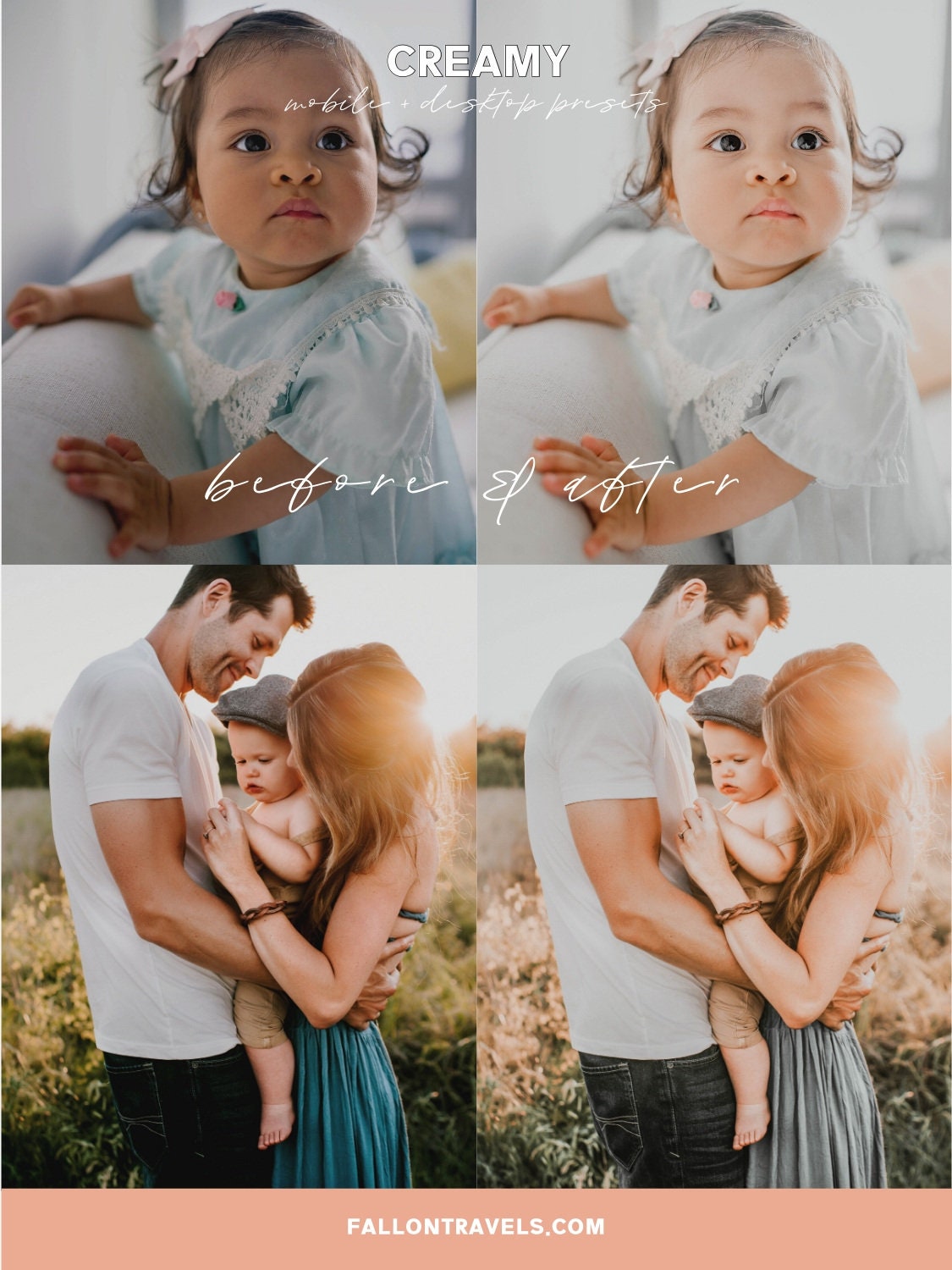 5 Mobile & Desktop Lightroom Presets Creamy, Natural Photo Filter Instagram Bloggers, Nude Presets for Influencer