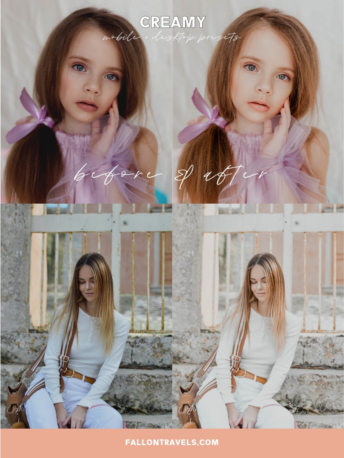 5 Mobile & Desktop Lightroom Presets Creamy, Natural Photo Filter Instagram Bloggers, Nude Presets for Influencer