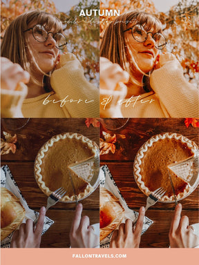 5 Autumn Lightroom Mobile & Desktop Presets, Warm Red Tones Fall Photo Editing Filter for Instagram, Holiday Outdoor Blogger Preset