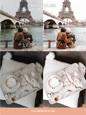 5 White Mobile & Desktop Lightroom Preset, Bright Airy Photo Filter for Instagram Influencers, Light Clean VSCO iPhone Blogger Presets