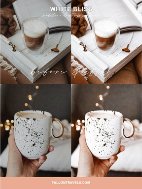 5 White Mobile & Desktop Lightroom Preset, Bright Airy Photo Filter for Instagram Influencers, Light Clean VSCO iPhone Blogger Presets