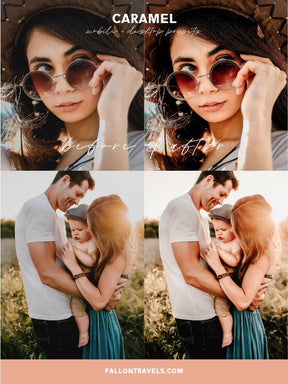 5 Mobile & Desktop Lightroom Presets Caramel, Moody Photo Editing Filter for Bloggers, Lifestyle Indoor Preset for Instagram Influencer