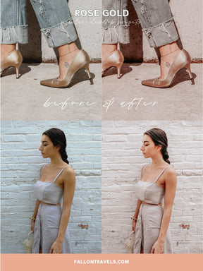 5 Rose Gold Mobile & Desktop Lightroom Presets, Pink Photo Editing Filter for Instagram Influencer, Preset for Lifestyle Bloggers