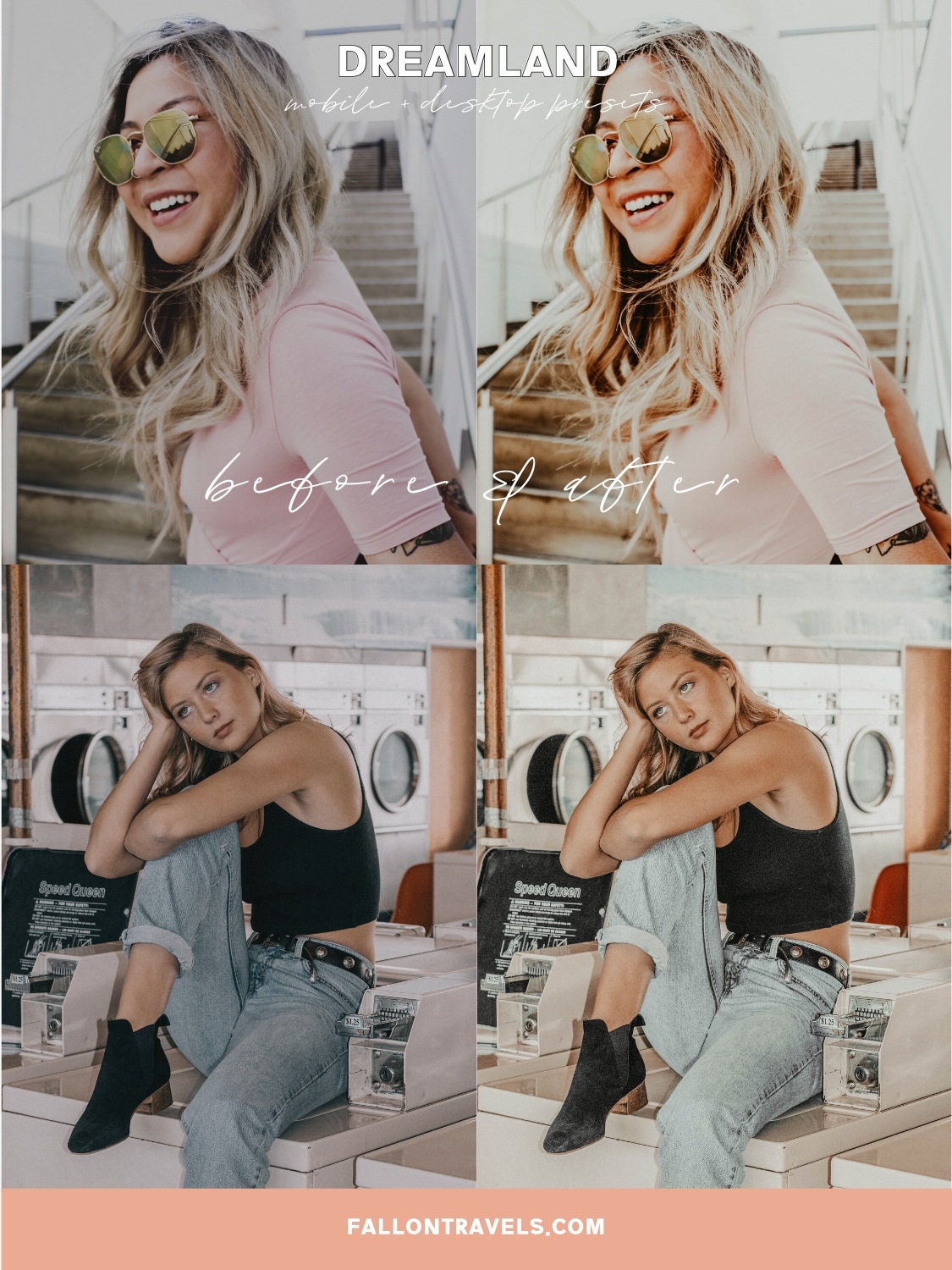 5 Dreamy Lightroom Mobile & Desktop Presets, Tan Skin Photo Filter for Instagram Bloggers, Bright Lifestyle Influencer Presets