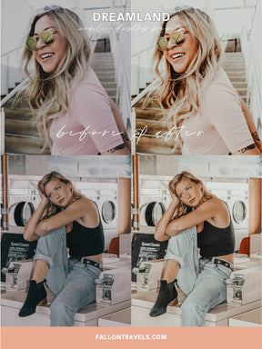 5 Dreamy Lightroom Mobile & Desktop Presets, Tan Skin Photo Filter for Instagram Bloggers, Bright Lifestyle Influencer Presets