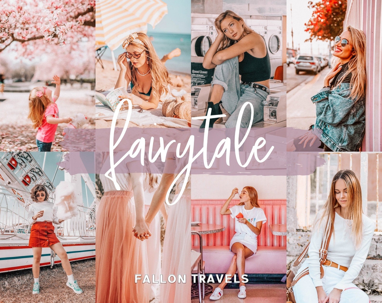 5 Dreamy Lightroom Mobile & Desktop Presets, Pink iPhone Photo Editing Filter for Instagram Bloggers and Travel Influencers