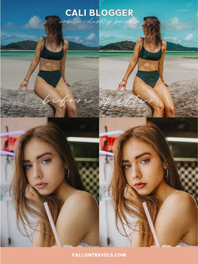 5 California Desktop & Mobile Lightroom Presets, Summer Travel Photo Editing Filter for Instagram, Lifestyle Influencer Preset for Bloggers