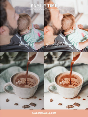 5 Family Desktop & Mobile Lightroom Presets, Bright Airy Photo Editing Filter for Instagram, White Clean Preset for Home Lifestyle Blogger