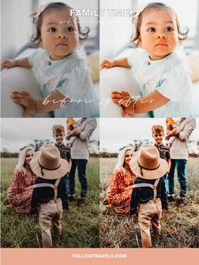 5 Family Desktop & Mobile Lightroom Presets, Bright Airy Photo Editing Filter for Instagram, White Clean Preset for Home Lifestyle Blogger