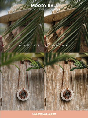 5 Mobile & Desktop Lightroom Presets Moody Bali, Tropical Photo Editing Filter for Instagram Influencer, Summer Travel Preset for Bloggers