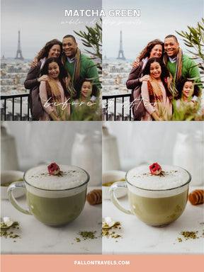 5 Matcha Green Mobile Lightroom Presets & Desktop, Travel Photo Editing Filter for Instagram Influencer, Summer Preset for Bloggers