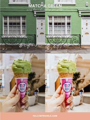 5 Matcha Green Mobile Lightroom Presets & Desktop, Travel Photo Editing Filter for Instagram Influencer, Summer Preset for Bloggers