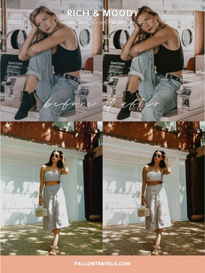 5 Rich Moody Mobile Lightroom Presets & Desktop, Dark Photo Editing Filter for Instagram Influencer, Outdoor iPhone Preset for Bloggers
