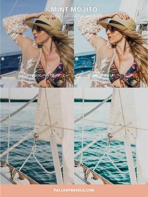 5 Mint Mojito Mobile Lightroom Presets & Desktop, Cool Light Green Photo Editing Filter for Instagram Travel, Bright Summer Blog Preset