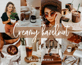 5 Mobile & Desktop Lightroom Presets Creamy Hazelnut, Warm Brown Photo Editing Presets for Instagram, Cappuccino Coffee Blog Presets