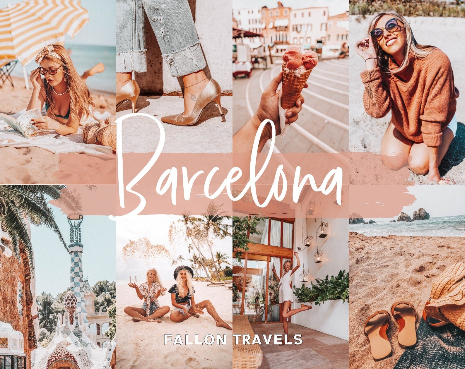5 Mobile & Desktop Lightroom Presets Barcelona, Summer Travel Preset for Instagram Influencer, Bright Lifestyle Filter for Bloggers