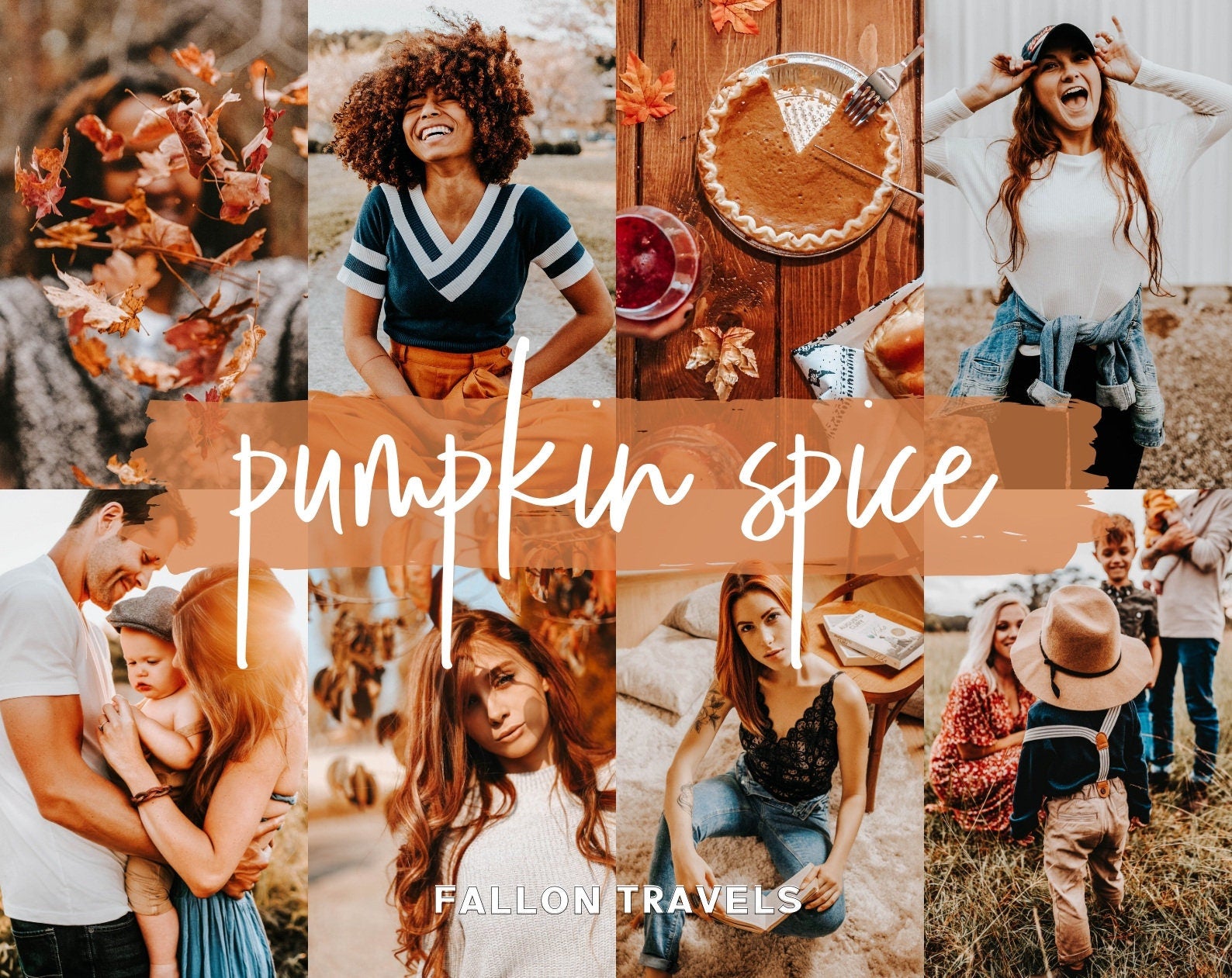 5 Pumpkin Spice Mobile & Desktop Lightroom Presets, Warm Fall Photo Editing Filter for Instagram Blogger, Holiday Outdoor Preset