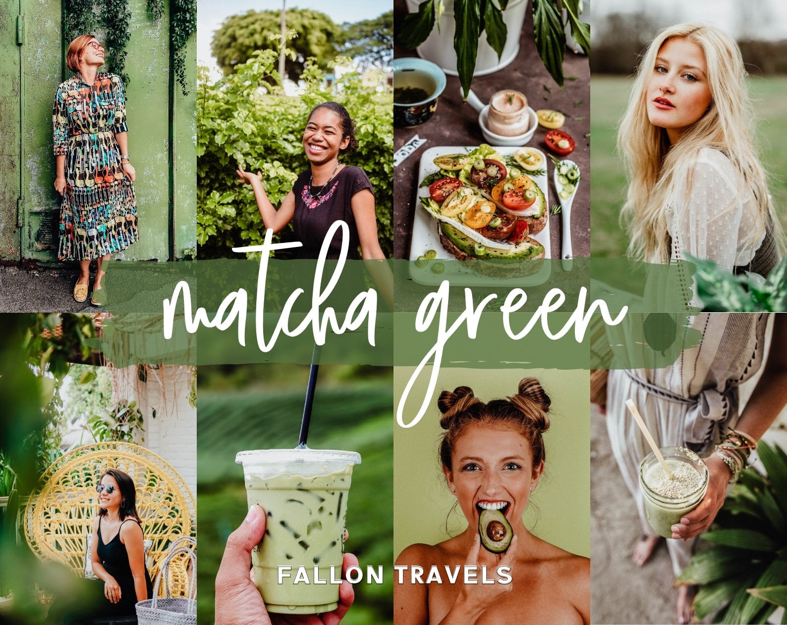 5 Matcha Green Mobile Lightroom Presets & Desktop, Travel Photo Editing Filter for Instagram Influencer, Summer Preset for Bloggers