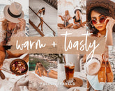 5 Warm Toasty Mobile Lightroom Presets & Desktop, Summer Photo Editing Filter for Instagram Travel, Tropical Beach Influencer Preset